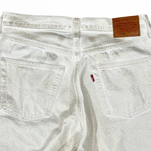 Levi’s Women Jeans Size 29 Coated 501 90s Premium Jeans in White Y2K NWOT - Picture 7 of 14